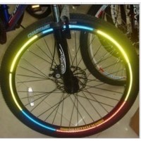 LONKER 5 Sheet of color Super Reflective Vinyl Safety Indicator Sticker with Adhesive Backing Bicycle Reflector，8 strips each (Photo shows range of colors.) - B073S8654B