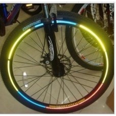 LONKER 5 Sheet of color Super Reflective Vinyl Safety Indicator Sticker with Adhesive Backing Bicycle Reflector，8 strips each (Photo shows range of colors.) - B073S8654B