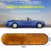 Quick Mount Reflector Yellow Plastic Oval Stick-on Car Reflector Sticker Work for Cars  Trailer  Motorcycle  Trucks  Boat and the Ground 4pack - B079CF3WGT