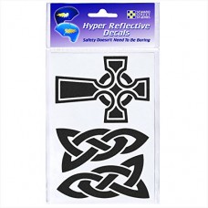 Reflective Decals Celtic Cross Set – Celtic Cross Safety Sticker Kit – Celtic Knotwork Reflector Stickers - Seward Street Studios - B075R2KLTK