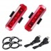 FUNSPORT 2PACK USB Rechargeable LED Safety Light Bike Taillight - Ultra Bright Bicycle Rear Light Fits On Any Mountain Bikes  Road Bicycle & Helmets - Easy To Install for Cycling Safety - B07519DVV3