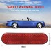 Quick Mount Reflector Red Plastic Oval Stick-on Car Reflector Sticker Work for Cars  Trailer  Motorcycle  Trucks  Boat and the Ground 4pack - B079CFPWR2