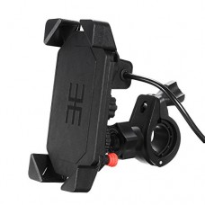 CoCocina Universal Motorcycle Bike Handlebar Mount Holder USB Charger For 3.5-6inch Cell Phone GPS - B07CGB4SHM