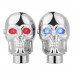 CoCocina Universal Silver Skull Manual Stick Gear Shift Lever Knob Head W/LED Light Eye - Blue - B07F846QYC