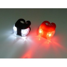 DierCosy 1 Pair LED Bicycle Light VERY BRIGHT BIKE LED LIGHT mount at fork handlebar seat post Red and White FROG LIGHT - B07BK36YHC