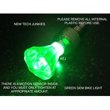 New Tech Junkies NTJ (4 Pack) GEM Style LED Motion Activated Bike Bicycle Wheel Valve Stem Cap Tire Light (4 Colors to Choose from) - B014LV4TNC