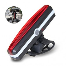 Teepao USB Rechargeable Bike Light  COB LED Blinking Bike Light with 6 Modes Waterproof Front/Tail Bicycle/Helmet Light  Easy To Install for Kids Men Women Road Cycling Safety Flashlight Red - B07DKF4DX8
