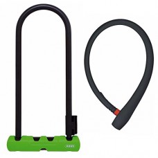 ABUS 410 Ultra Bicycle U-Lock (Green  11") and Lightweight 65cm uGrip Cable Lock Bike Security Kit - B07D3NDLM7