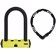 ABUS Tresor Chain 1385/85 Chain Bicycle Lock and Mini Round 5.5" U-Lock Bike Security Kit - B07D56GFH9