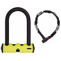 ABUS uGrip 585/75 Lock-Chain Combination and Mini Round 5.5" U-Lock Bike Security Kit - B07D57DK2G