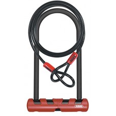 Abus Ultimate Combopack U Lock Cable  9"/14mm Round Diameter/10mm/140cm  Black/Red - B009VUBH0C