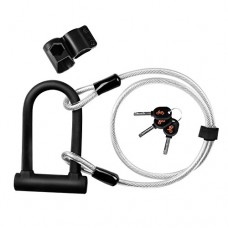 Beauty Star Bike U Lock with Security Cable  16mm Heavy Duty Bicycle Lock U Lock Shackle Secure Bike Lock Set with 40 Inches Flex Steel Security Cable and Mounting Bracket by - B0769DRV2Z