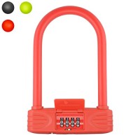Lumintrail 16mm Heavy Duty 4-Digit Bicycle Bike Combination U-Lock with Optional 7ft Cable - Assorted Colors - B07CRVH5BG