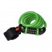 Bike Lock 5-digit Combination Bicycle Cable Lock (Green) - B073LQTYPS