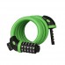 Bike Lock 5-digit Combination Bicycle Cable Lock (Green) - B073LQTYPS
