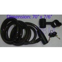 Energi8_dbm Spiral Cable Bike Lock 2 Keys 70" x 7/16" Bicycle Locker ToolCLOSEOUT - B07GD2Z56W