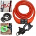 Lumintrail 5 Digit Resettable Combination Bike Lock with 12mm Flexible Self Coiling Braided Steel Cable  Keyless Convenience with Bike Frame Mount Bracket included - Assorted Colors - B01JN7YU0G
