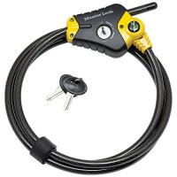 Python Adjustable Locking Cable  Black and Yellow  6' x 3/8 diameter(2-Pack) - B01LW7T66Y