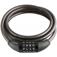 Wordlock CL-422-BK 4-Dial Cable Combination Lock  Black  6-Feet - B001ETUZ1A