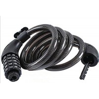 PLY Bike Lock  5-digit password anti-theft  4-Feet Bike Cable Basic Self Coiling Resettable Combination Cable Bike Locks with Complimentary Mounting Bracket  4 Feet x 1/2 Inch - B07CSRBCKG