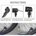 USUNO Portable Lightweight Aluminum Alloy Floor Pump Foot Bike Pump Ball Pump Air Pump With Gauge Compatible with Presta & Schrader Valve  High Pressure to 160 PSI. - B075JL732D