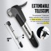 Vibrelli Mini Bike Pump & Glueless Puncture Repair Kit - Fits Presta & Schrader - 120 PSI - No Valve Changing Needed - B010JFWDHS