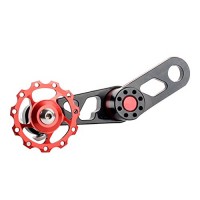 Aluminum Folding Bike Chain Guide Wheel Disc Oval Tooth Dial Chain Bike Parts Chainring Guard for Most Bicycles - B078BH32CQ