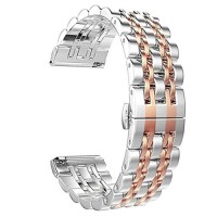 Quick Release Bracelet - Genuine Stainless Steel Strap Wrist Band Replacement Watch Bands for Fitbit Versa Smart Watch (Rose Gold) - B07DT7JXBT