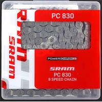 SRAM PC-830 6/7/8-Speed Road/MTB Bike Chain 1/2" x 3/32" 114L fits Shimano Campy - B00H2B6BGC