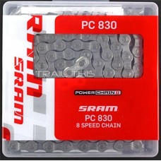 SRAM PC-830 6/7/8-Speed Road/MTB Bike Chain 1/2" x 3/32" 114L fits Shimano Campy - B00H2B6BGC