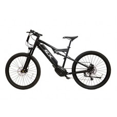 FLX Attack Ebike Full Suspension Mountainbike for Adults with Powerful Mid Motor  17 Amp Battery  Throttle  and Shimano Gears - B078T6BV1B