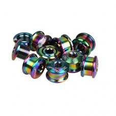 Gub 5PCS/LOT Colorful Plating Titanium Chainwheel Bolts Titanium Ti Crankset Chainring Bolts Nuts Bicycle Accessories M86mm - B06Y5KWPZ8