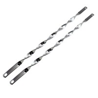 26" Flat Twisted Spring Fork Bars Chrome  Various Colors - B0784DL6WD