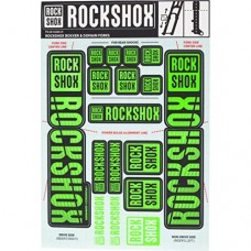 RockShox Decal Kit 35mm Dual Crown Green - B072C8L1FV
