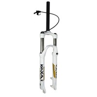 VAXA 30 ZOOM 595S(AMS) RL/O Remote Quick Lock Suspension Fork for Mountain Bike MG&AL 100MM Travel Preload Adjustable 1-1/8" QR and Disc (White  650B/27.5") - B01N3L3KXH