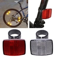 GMSP Bicycle Bike Handlebar Reflector Reflective Front Rear Warning Light Safety Lens. (R) - B07FL69GT6