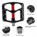FOOKER 3 Bearings Mountain Non-Slip Bike Pedals Platform Bicycle Flat Alloy Pedals 9/16 For Road BMX MTB Fixie Bikes - B07C5Q1WHV