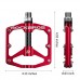 RockBros Bicycle Pedals 9/16 Lightweight Road Mountain Bike Pedals Carbon Fiber Sealed Bearings for MTB BMX - B07D56G52P