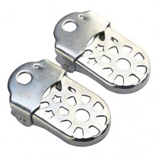 Set of 2 Bicyle Rear Feet Pedals  YIFAN Rear One Pair Stainless Steel Thicken Foot Pedal for Mountain Bike Road Bike - Silver - B01JOFEH0U