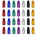 Domain Cycling 28 Pack Presta Valve Cap Multi-Color Anodized Machined Aluminum Alloy Bicycle Bike Tire Valve Caps Dust Covers French Style - B01NBHIQRI