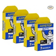 Michelin Airstop PRESTA Valve 700 x 18-25C 40mm Bicycle Tube - 4 PACK - NEW IN BOX - B01JQNZTZC