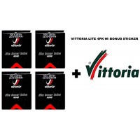 Vittoria Lite Inner Tube Bundle 700x25-32c Presta 48mm - 4 PACK w/ Bonus Vittoria Sticker - B01MT39231