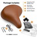 Bikeroo Comfortable Cruiser Bike Seat Extra Wide Bicycle Saddle with Suspension - Great Replacement Soft Bike Saddle for Women and Men - B07D3RBV1M