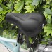 ELINP Bike Seat Cushion Cover  Soft Gel Exercise Bicycle Saddle Cushion Cover with Reflector Strips for Women Men  Fits for Mountain/Cruiser / Stationary/Spinning Bikes  Indoor Cycling（Gray） - B076VJ9L7J