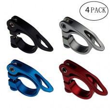 Kasteco 4 Pack 31.8MM Aluminium Alloy Cycling Bike Bicycle Quick Release Seatpost Clamp  4 Colors - B07DGTHLJZ