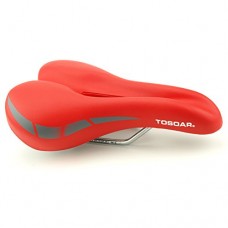 TOSOAR Bicycle Saddle MTB Bike Seat Gel Mountain Bike Saddle Soft and Comfortable Bicycle Seat Padded Bicycle Saddle Include 190T Waterproof Cover - B06ZZC3Z9V