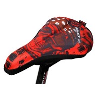 Unique 3D Skull Printed Bike Seat Cover  Soft Resilient Bicycle Cushion Cover for Mountain Bikes and Road Bikes - B078T9V118