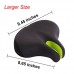 Zisen Wide Bike Saddle Seat Noseless High Resilience MTB Large Bicycle Seats Comfortable Outdoor Sports Cycling Pad Cushion for Women & Men Black - B07F1LV62H
