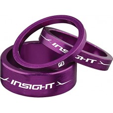 INSIGHT HEADSET SPACER 1" PURPLE 3MM PRESTA TUBES W/REMOVEABLE/ - B01J4F1HGM