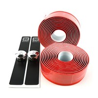 Set Of 2 Bicycle Handlebar Tape Bike Bar Tape Carbon-Fiber Swathing Band Red - B00UV9SRN2